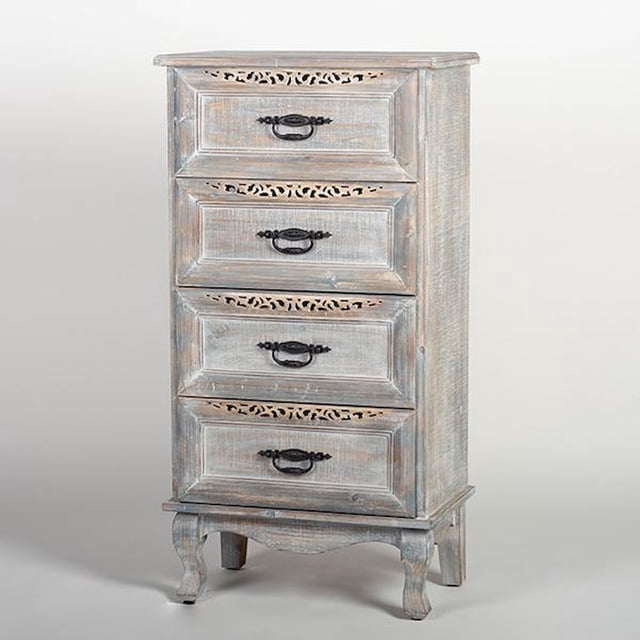 Armoire Gris Délavé à 4 Tiroirs