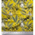 thumbnail image 1 of Soimoi Rayon Fabric Leaves & Lemur Animal Print Fabric by The Yard 42 Inch Wide, 1 of 3