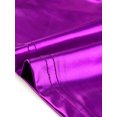 thumbnail image 4 of INSPIRE CHIC Hauts Courts Métalliques à Manches Courtes Col Montant pour Femmes Violet TP, 4 of 5
