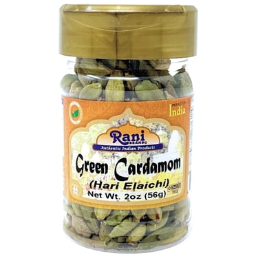Rani Green Cardamom Pods Spice (Hari Elachi) 2oz (56g) PET Jar ~ All Natural | Vegan | Gluten Friendly | NON-GMO | Kosher | Product of India