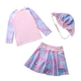 thumbnail image 3 of Baby/Toddler Girls Mermaid Swimsuit Rashguard Set Long Sleeve UPF 50+ ,CM25-10 Size 3T, 3 of 5