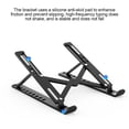 thumbnail image 2 of Laptop Stand 25kg Cooling Foldable Notebook Bracket Adjustable Portable Computer Holder Support Adjustable Computer Holder Black, 2 of 9