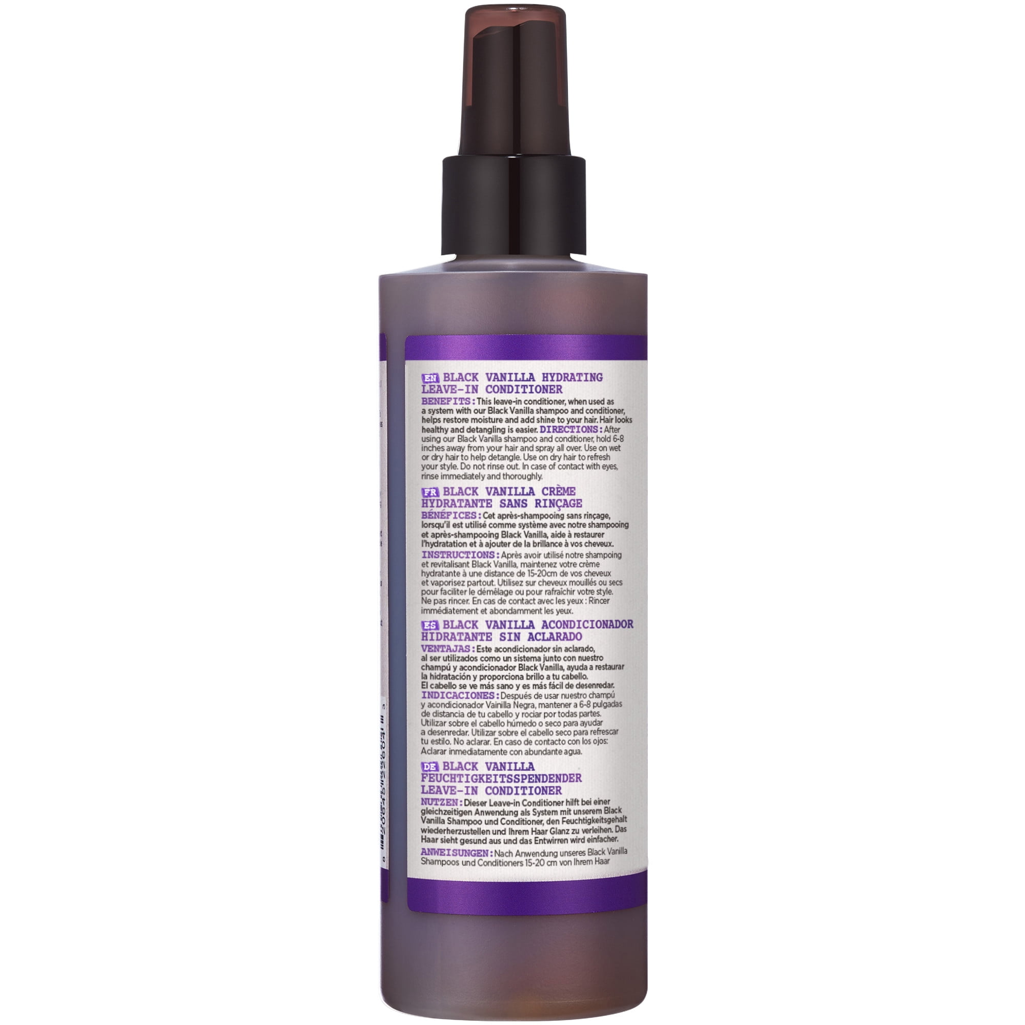 Carol's Daughter Black Vanilla Crème sans rinçage Hydratant et Démêlant avec Vitamine B5 et Aloe, 8fl oz
