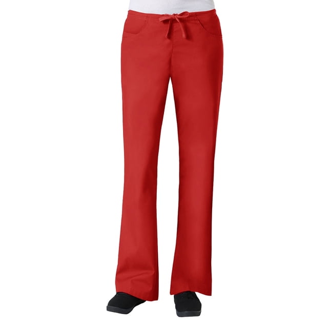 Maevn Womens Core Classic Flare PantsRed, Medium