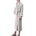 thumbnail image 2 of Women'S Double Pocket Flannel Bathrobe Soft And Warm Double Faced Velvet Bathrobe Pajamas And Home Wear Bathrobe Robe, 2 of 7