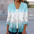 thumbnail image 2 of Femmes Cardigan 3/4 Manches Bouton vers le Bas Kimonos Légers Cardigan Décontracté Automne Vêtements Tops, 2 of 6