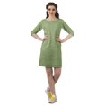 thumbnail image 2 of Moomaya Robes Courtes pour Femmes Imprimées Manches 3/4 Robe Tunique Mini Décontractée, 2 of 4