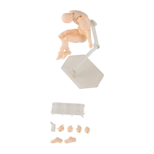 Customizable Action Figure Body with Holder, Durable PVC, Great Helper for Drawing Sketch - Widely Drawing Mannequin for Family Office