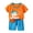 Orange, variant on Ulanda Toddler Summer Graphic Clothes 2 Pieces Baby Boys Girls Cute Short Sleeve Tops Shorts Outfits Comfort Breathable Set (Orange, 4-5 Years)