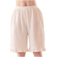 thumbnail image 1 of Timegard Baby Girl Clothes Cute Ruffle Loose Comfy Pjs Shorts Summer Casual Solid Color Cotton Shorts, 1 of 5
