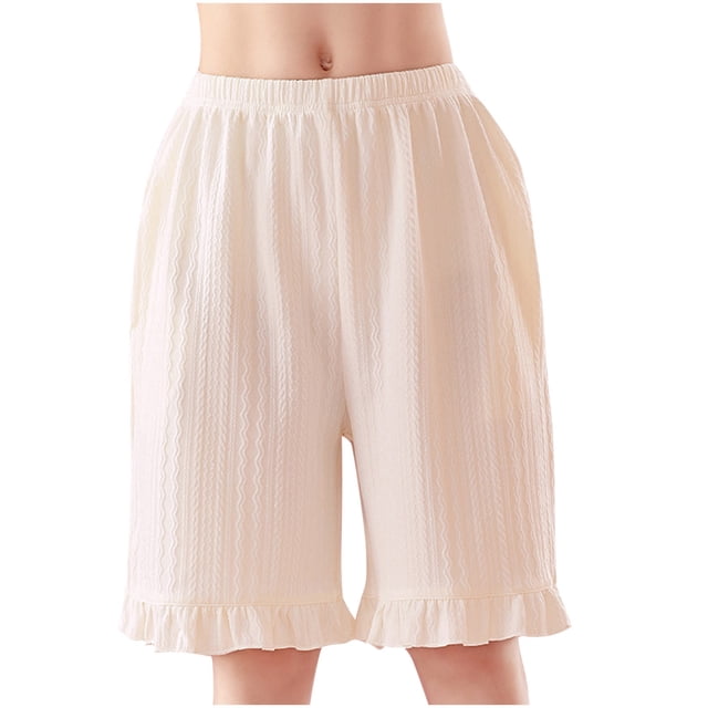 Timegard Baby Girl Clothes Cute Ruffle Loose Comfy Pjs Shorts Summer Casual Solid Color Cotton Shorts