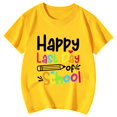thumbnail image 4 of PMVFHDE T-Shirts Mignons pour Fille T-Shirt à Col Rond Imprimé à Manches Courtes pour Garçons et Filles Jaune, 6-7 Ans, 4 of 4
