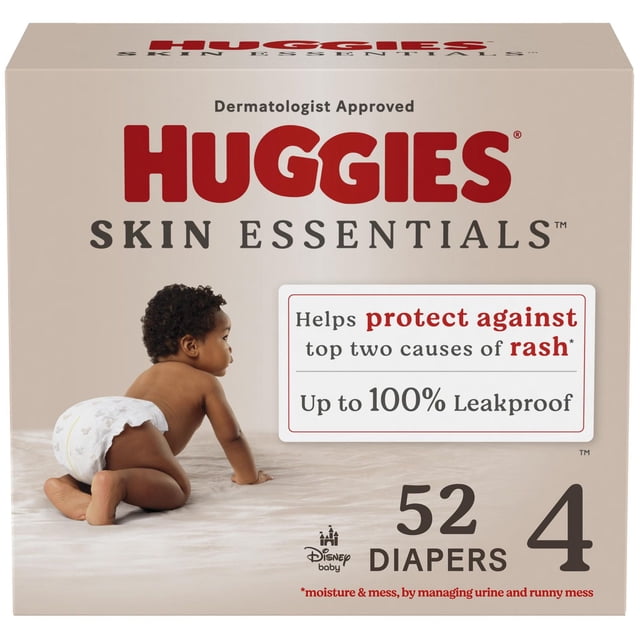 Couches pour bébés Huggies Skin Essentials, Tailles : N-6, 76-36 Unités
