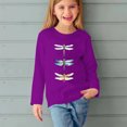 thumbnail image 5 of RXIRUCGD Chemises à Manches Longues pour Filles, Col Rond Mignon, Blouses Décontractées Élégantes (Violet, Taille : 4 Ans), 5 of 5