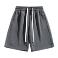 thumbnail image 1 of EOYWHK Mens Gym Shorts Elastic Waist Workout Shorts Drawstring Loose Wide-Leg Half Length Lounge Trouser ,S-3XL, 1 of 5