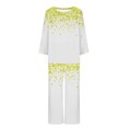 thumbnail image 3 of TIMIFIS Ensembles de Pyjama pour Femmes 2 Pcs - Pyjamas de la Saint-Valentin pour Femmes - Ensembles de Pyjamas pour Dames Manches Longues Col Rond Haut et Pantalon Ensembles de Détente, 3 of 3