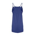 thumbnail image 5 of LOVZFMLL Robe d'Été pour Femme à Bretelles Spaghetti, Boutonnée à l'Avant, Mini Robe Décontractée Ample à Encolure en U, Robe Débardeur Droite avec Poches, Bleu G, 5 of 5