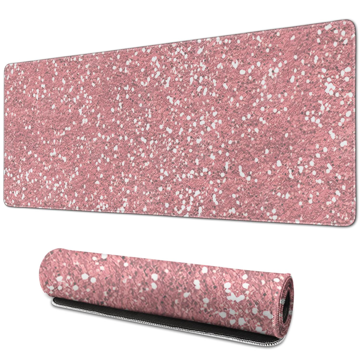Boost Your Inspiration: Pink Mouse Pad with Motivational Quotes - Cute Pink Desk Accessories, Large 31.5x11.8 Inch Desk Mat & Keyboard Pad for Laptop Protection
