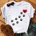 thumbnail image 2 of CEHVOM T-Shirts à Col Rond pour Femmes Grande Taille Imprimés, T-Shirt Graphique à Manches Courtes avec Imprimé Chat, 2 of 4