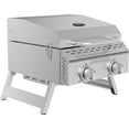 thumbnail image 3 of Expert Grill 2 Burner Tabletop Propane Gas Grill in Stainless Steel, 3 of 7