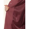 thumbnail image 5 of INSPIRE CHIC Women's Half Lapel Long Sleeves One Button Winter Mid-Length Overcoat M Dusty Pink, 5 of 5