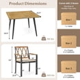 thumbnail image 3 of Gymax 5 Pieces Patio Dining Set Outdoor Dining Table & Chairs w/ Cushions, 3 of 6