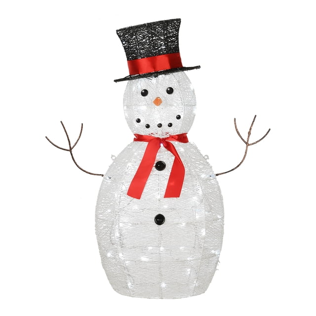 National Tree Company Décoration de Noël Snowman Pré-Éclairée 36 Pouces avec Lumières LED