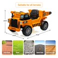 thumbnail image 4 of TROPOW Electric Ride On Cars with Remote Control,TROPOW 12V Kids Ride-On Dump Truck–Electric Construction Toy Car with Remote Control,MP3 Player,and Working Dump Bed – Christmas Gifts for Kids, 4 of 8