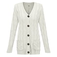thumbnail image 4 of 2025 Womens Casual Knit Cardigan V Neck Cardigan for Women Sweater Large Size Loose Fall Cardigans Button, 4 of 4