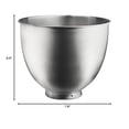 thumbnail image 2 of KitchenAid 3.5 Quart Brushed Stainless Steel Bowl for Artisan Mini 3.5 Quart Stand Mixers - KSM35SSB, 2 of 4