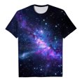 thumbnail image 5 of Tnhcen T-Shirts de Base d'Été à Manches Courtes à Col Rond pour Femmes avec Imprimé Galaxie Coloré – T-Shirts Grande Taille P-5TG Extensibles et Respirants, 5 of 5