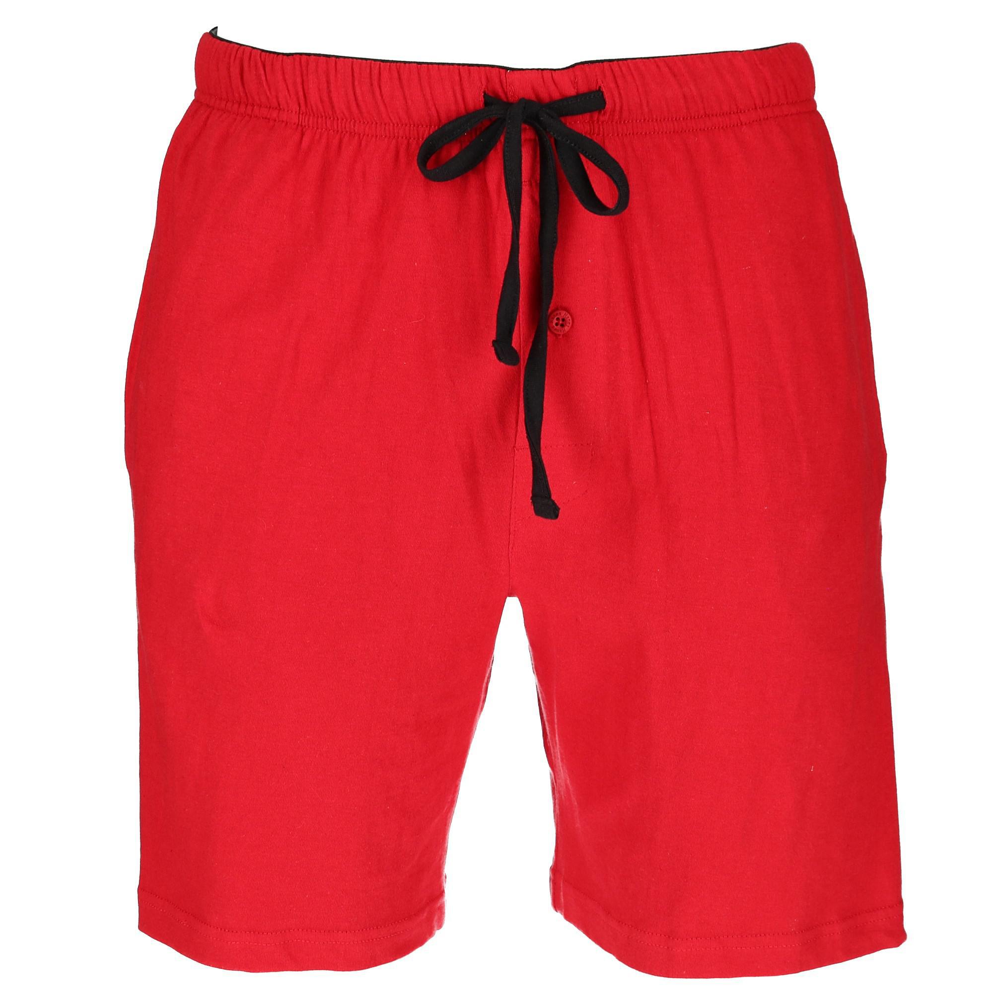 Hanes Short de Pyjama en Jersey de Coton à Braguette Boutonnée (Hommes)