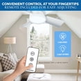 thumbnail image 3 of Bell + Howell Socket Fan Light White 2-in-1 LED Bulb 1000 Lumens with Remote Control 3 Speeds 3 Cool Light Settings E26 Base, 3 of 5
