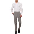 thumbnail image 2 of INSPIRE CHIC Plaid Pants for Men's Contrasting Colors Plaids Pattern Business Trousers 30 Gray, 2 of 5