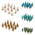 thumbnail image 1 of Winter Artificial Mini Snow Frost Sisal Christmas Tree with Wood Base  Home Decoration  Tabletop Miniature Scenes Display Ornaments  Christmas DIY Crafting and Designing, 1 of 19