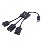 USB C to 3 USB Port Splitter Hub Adapter for MacBook & PC--