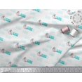 thumbnail image 2 of Soimoi Green Poly Georgette Fabric Be Smart Dont Start Text Printed Fabric 1 Yard 42 Inch Wide, 2 of 2