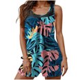 thumbnail image 2 of UPPADA Two Piece Tankini Swimsuits for Women High Waisted 2 Piece Bathing Suits Floral Print Tankini Set Tummy Control Modest Swimwear for Holiday Multicolor,2xl, 2 of 6