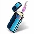 thumbnail image 3 of Double Arc Electric Lighter Smart Fingerprint Sensor Lighter Flameless Windproof Lighter USB Rechargeable Fashion Lighter Best Gift for You (Blue), 3 of 4