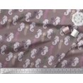 thumbnail image 3 of Soimoi Poly Georgette Fabric Jellyfish & Seahorse Ocean Printed Craft Fabric by The Yard 42 Inch Wide, 3 of 3