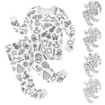 thumbnail image 4 of Boys Outfits&Set Kids Handmade Doodle Sketch Coloring DIY Hand Painted Round Neck Long Sleeve Set for Play and Imaginative Expression, 4 of 4
