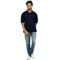 thumbnail image 3 of Atasi Kurta Bleu pour Homme Chemise à Col Rabattu Col Ethnique Indien Vêtements-TG, 3 of 7