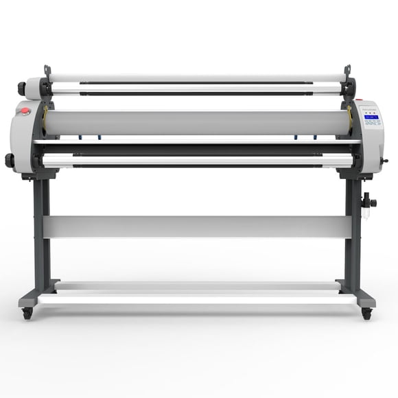 INTBUYING 63In Full-Auto Pneumatic Low Temperature Cold Laminating Machine with Semi-Auto Remove Film System 110V (Excluding air compressor)