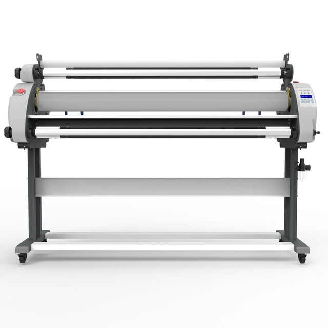INTBUYING 63In Full-Auto Pneumatic Low Temperature Cold Laminating Machine with Semi-Auto Remove Film System 110V (Excluding air compressor)