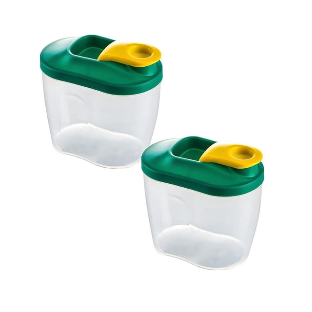 Oleegame 2 Pcs Boîtes de Rangement pour Produits à Capacité Fermée Rangement des Aliments Rangement Compartiments Secs Réservoirs de Mise en Conserve de Céréales Cuisines Restaurants et Bars Pot de Rangement pour Épicerie Vert