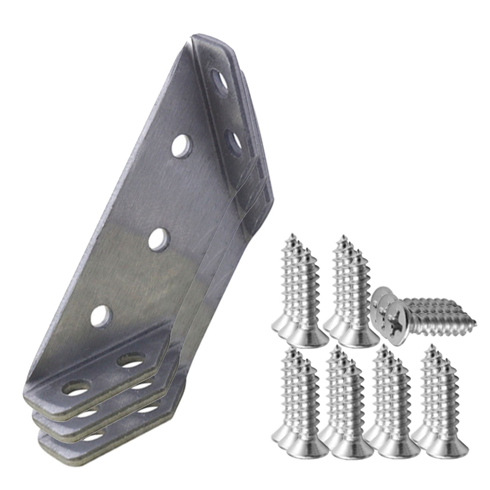 Dvkptbk Corner Connector Stainless Steel Multifunctional Corner Three Sided Fixed Corner Brace Cabinet Trapezoidal Hanging Angle Hanging Layer Board Support Furniture Connecto