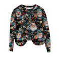 thumbnail image 2 of EGNMCR Sweatshirt de Noël pour Femmes Manches Longues Décontracté Col Rond Vacances Impression de Noël Mignon Hauts Amples, 2 of 4