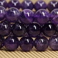 thumbnail image 3 of Natural A Grade Amethyst Gemstone 8mm Purple Crystal Round Beads Stretch Bracelet 7 Inch, 3 of 5