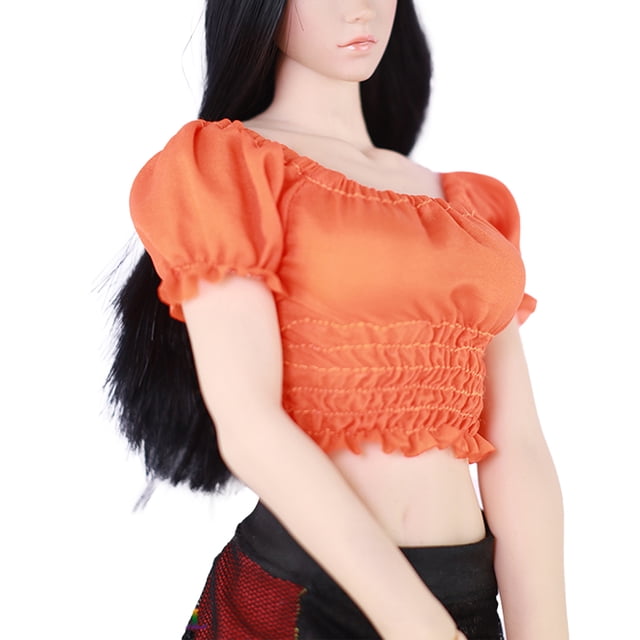 fastboy 1 Set 1/6 Action Figure Exquisite Realistic Creative Shirt Unique Design DIY Accessory Detachable Costume for 12inch Figure orange