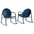 thumbnail image 1 of Afuera Living Steel Metal Rocking Chair in Navy Gloss (Set of 2), 1 of 7